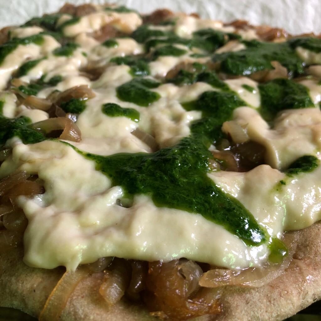 pizza vegana agridulce